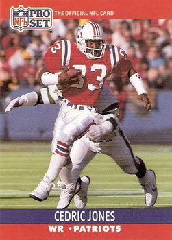 Cedric Jones New England Patriots 1990 Pro set NFL Rookie Card #579